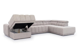 Augusto U Shape Corner Sofa Bed with Storage